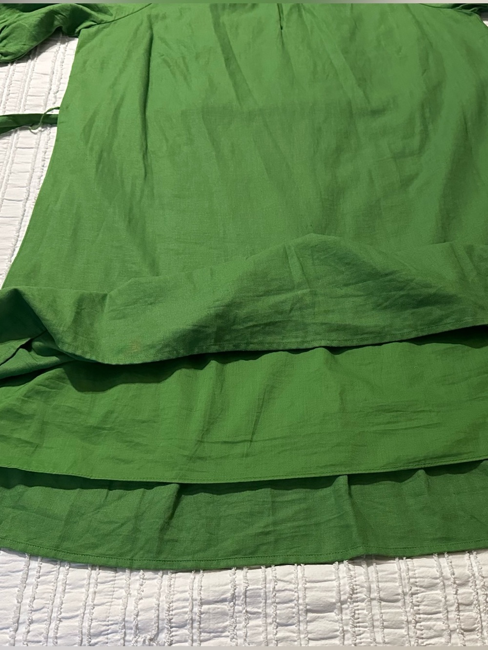 Ann Taylor Green Puff-Sleeve Midi Dress XLP - Picture 13 of 13